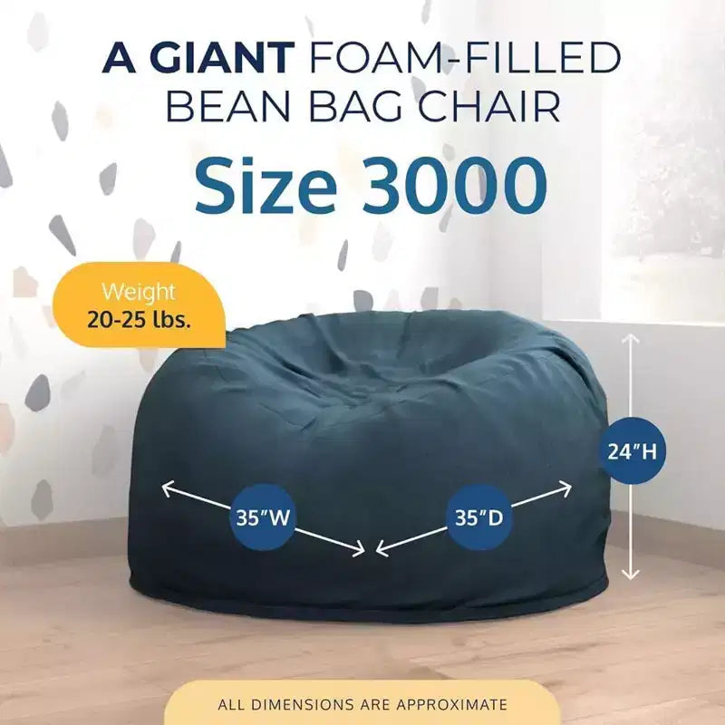 Poltrona Sacco Oversize, Comoda Poltrona da Interno