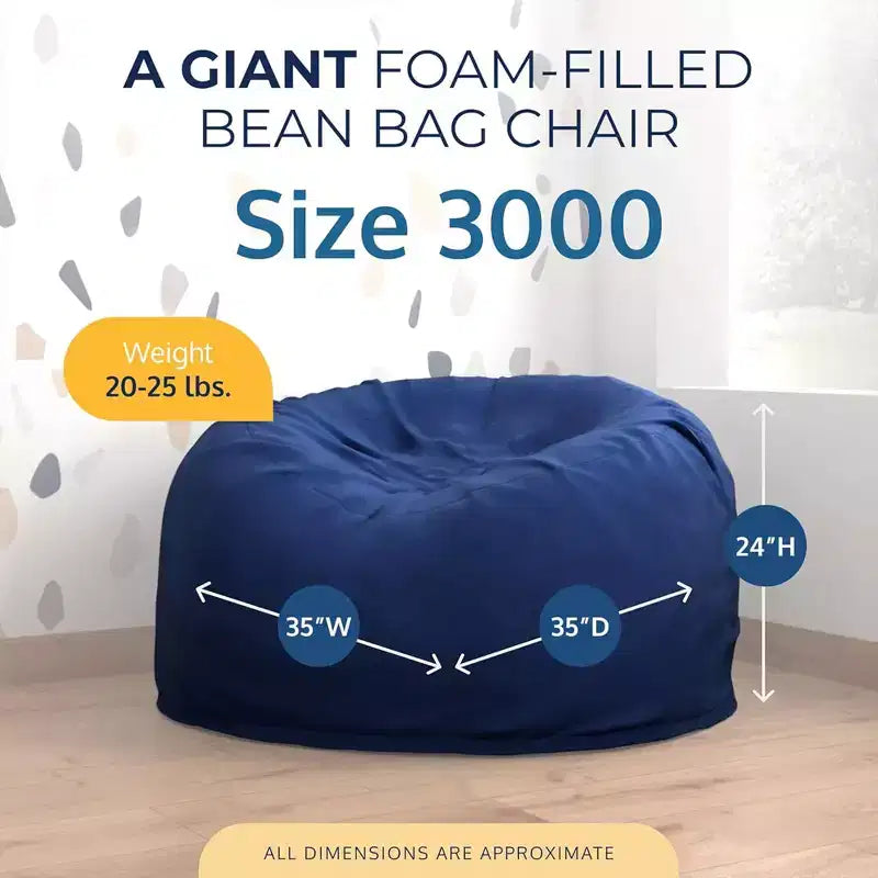 Poltrona Sacco Oversize, Comoda Poltrona da Interno