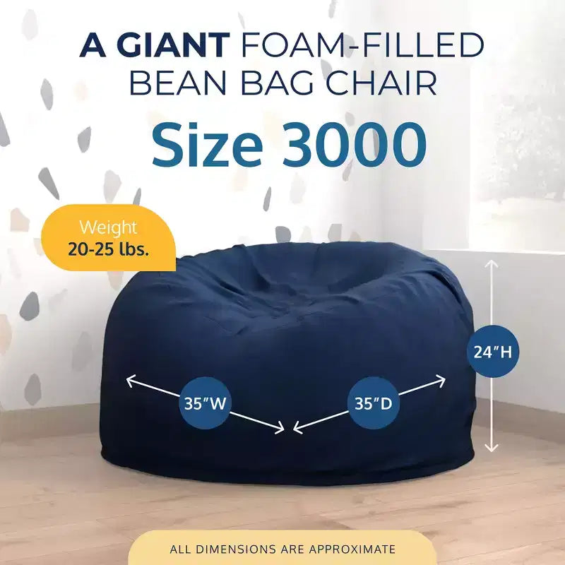 Poltrona Sacco Oversize, Comoda Poltrona da Interno
