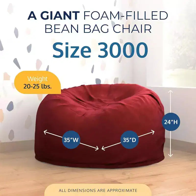 Poltrona Sacco Oversize, Comoda Poltrona da Interno