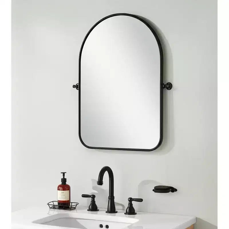 Specchio da bagno 32 Black Iron Arch Tilting con cornice in ferro