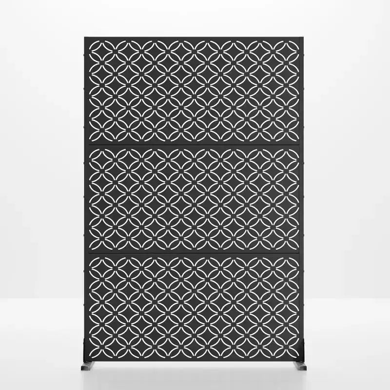 Pannello divisorio in acciaio zincato per interni ed esterni, divisorio decorativo autoportante per balcone e giardino, 1 pezzo