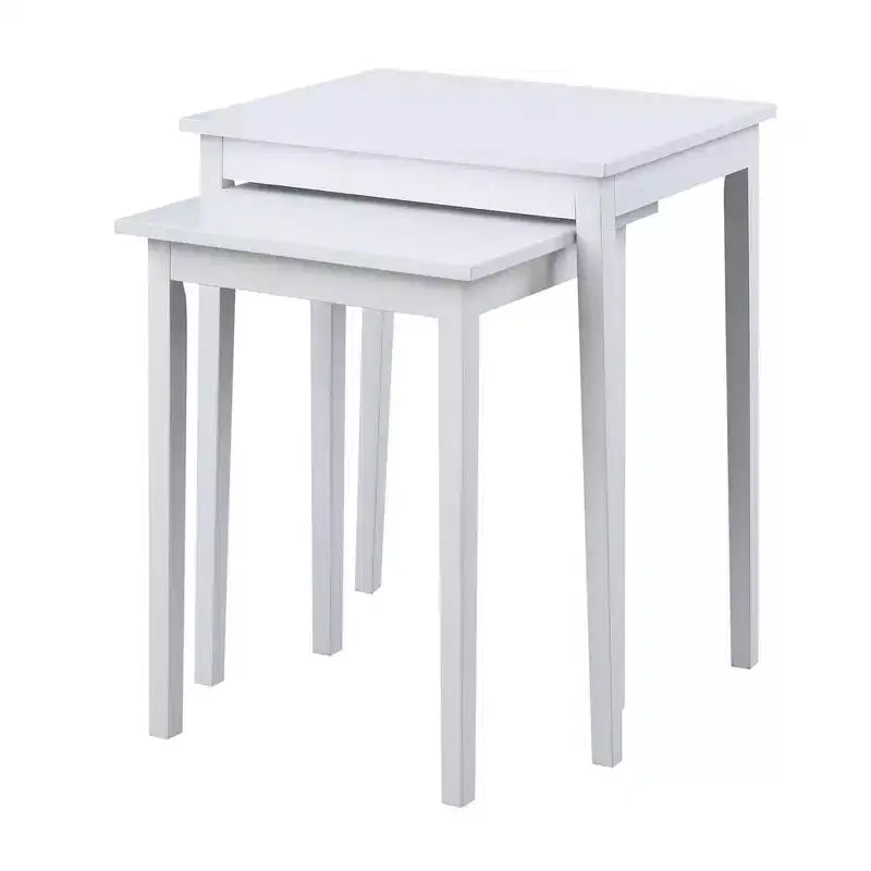 Tavolino rettangolare con piano in legno bianco, altezza 26,25 pollici, 1 pezzo