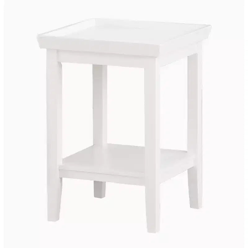 Tavolino da salotto rettangolare in legno bianco con piano, altezza 66 cm, 1 pezzo