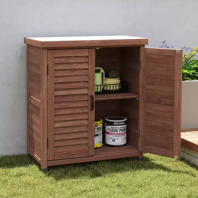 Mobile Contenitore con Banco da Lavoro, Credenza da Cucina con 2 Ante e 2 Ripiani, Mobile Basso per Soggiorno, Sala da Pranzo, Cucina