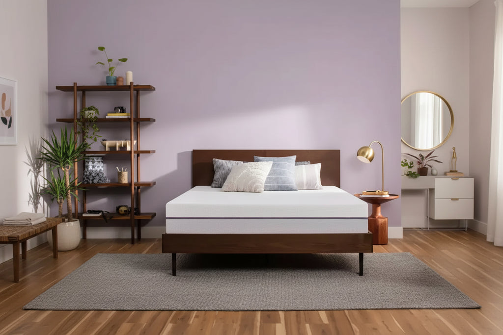 The Purple Mattress 9.25 Medium Gel Foam Mattress with 2 GelFlex Grid, White
