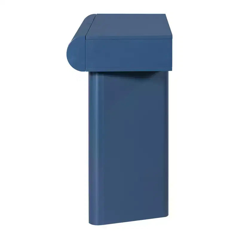Tavolino da ingresso stretto moderno con cassetto curvo e gamba geometrica, tavolino salvaspazio per corridoio, soggiorno, camera da letto, piccoli appartamenti, atrio