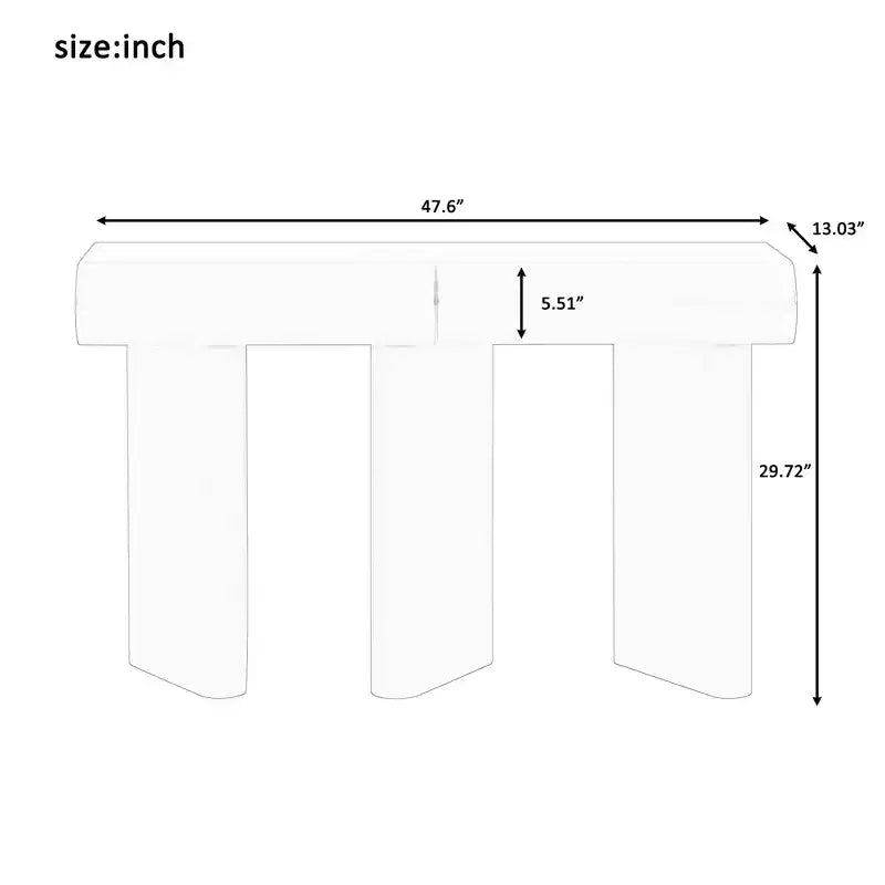 Tavolino da ingresso stretto moderno con cassetto curvo e gamba geometrica, tavolino salvaspazio per corridoio, soggiorno, camera da letto, piccoli appartamenti, atrio