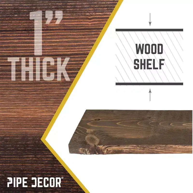 Ripiano in legno Trail Brown 36 in. (solo legno)