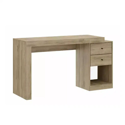 Scrivania moderna espandibile da 120 cm per ufficio/casa, scrivania per computer con 2 cassetti e 1 ripiano, scrivania per sala lettura, studio