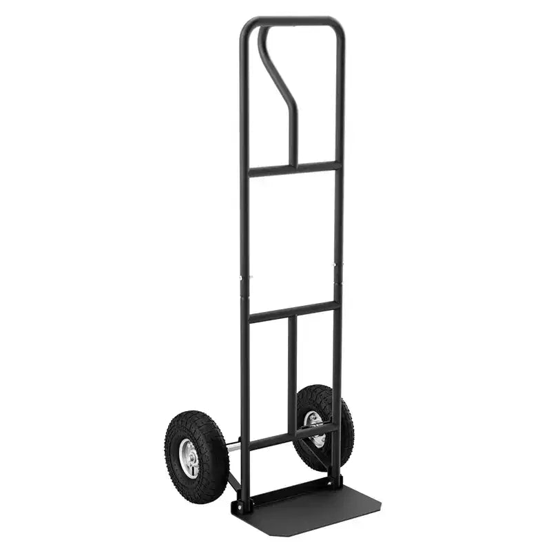 Carrello manuale per impieghi gravosi con capacità di 300 kg con piastra pieghevole, nero/rosso