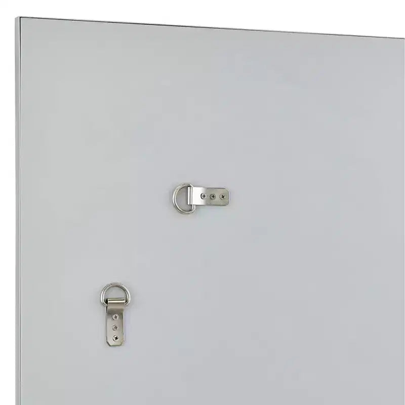 Specchio da parete decorativo rettangolare Relevei per vanità, cornice moderna in legno e metallo argentato, larghezza 26, per bagno, camera da letto, casa