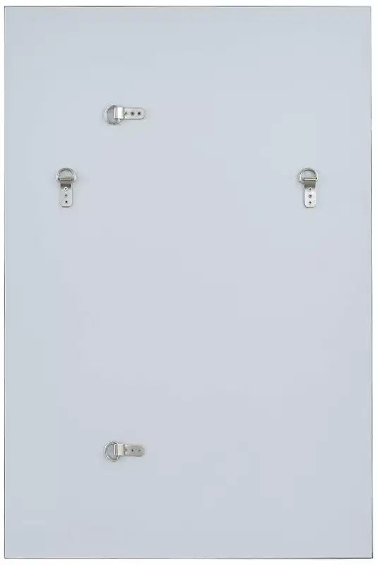 Specchio da parete decorativo rettangolare Relevei per vanità, cornice moderna in legno e metallo argentato, larghezza 26, per bagno, camera da letto, casa