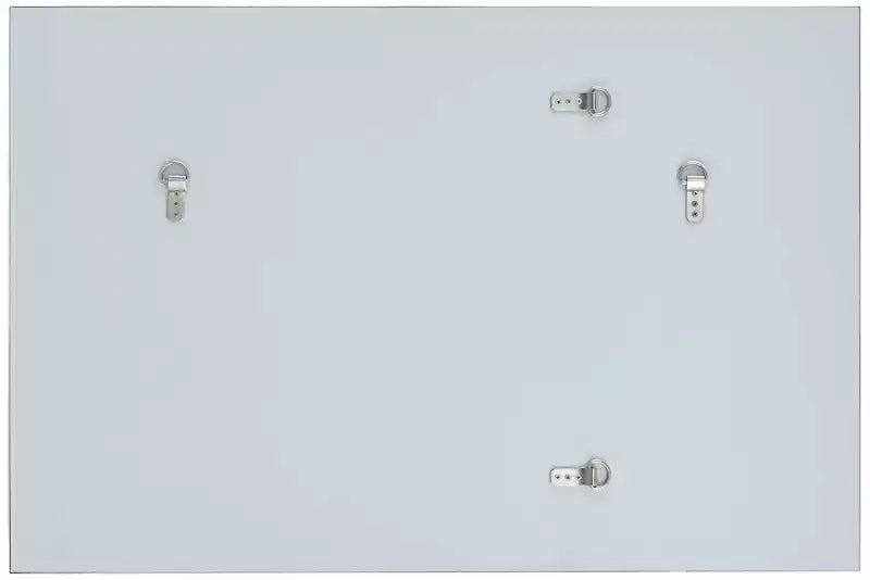 Specchio da parete decorativo rettangolare Relevei per vanità, cornice moderna in legno e metallo argentato, larghezza 26, per bagno, camera da letto, casa